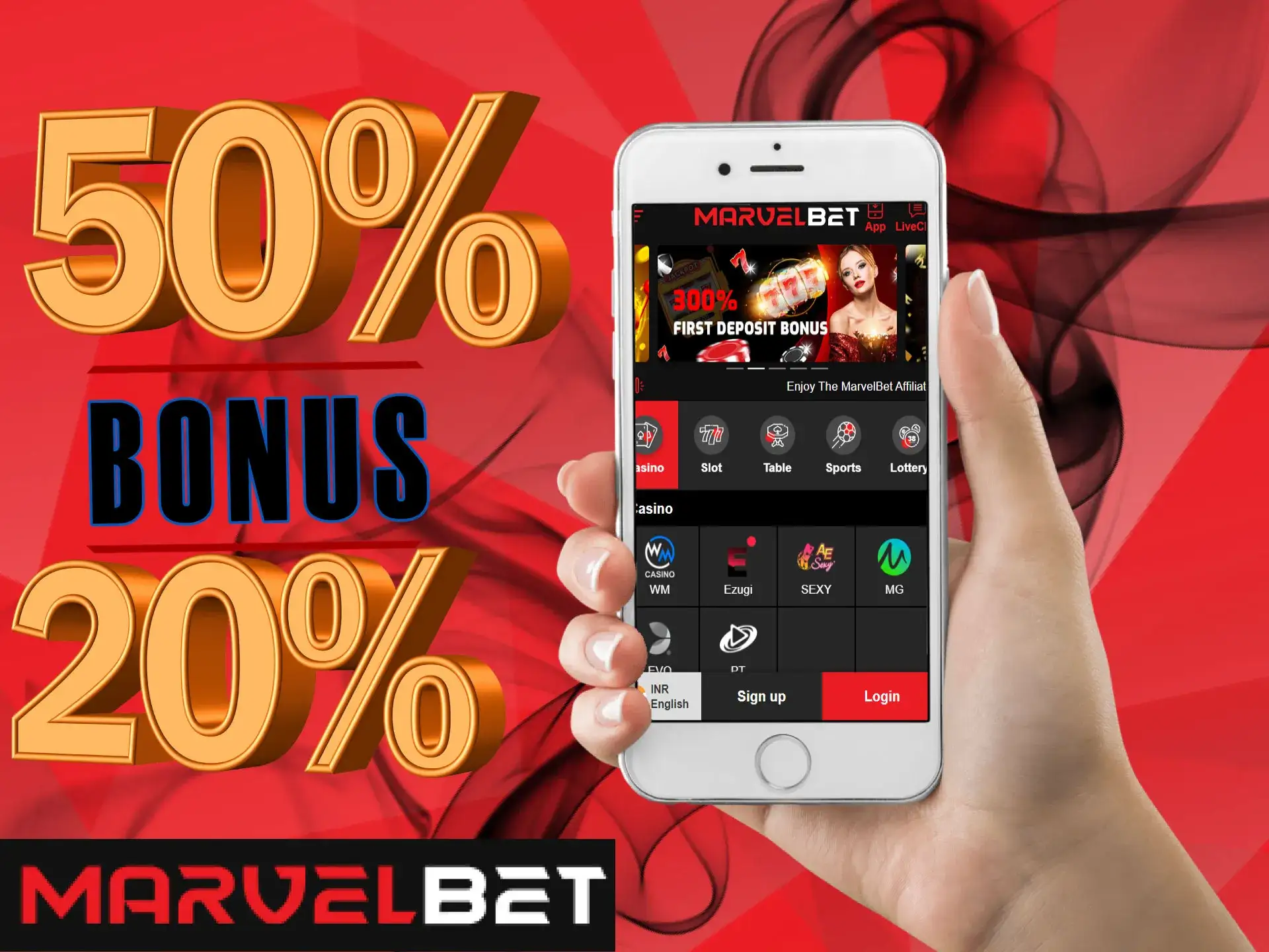 The MarvelBet app works fastly and smoothly.
